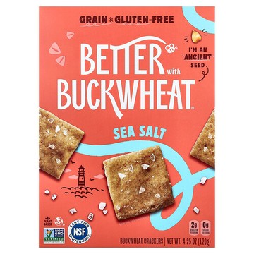Better with Buckwheat, 蕎麥餅乾，海鹽味，4.25 盎司（120 克）