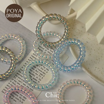 POYA CHIC電話線3入-彩虹-5.5cm-多款任選