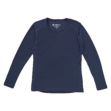 Wildland 中童Highest彈性圓領保暖衣深藍