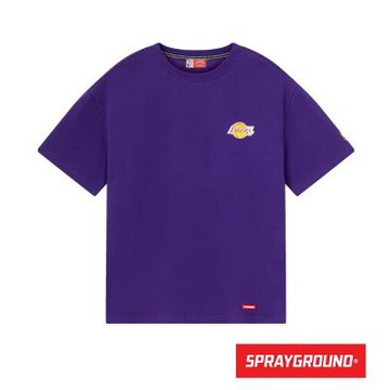 SPRAYGROUND-美國職籃聯盟湖人隊鋸齒鯊T-shirt-紫色