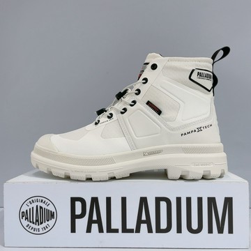 PALLADIUM PAMPA X TECH 男女款 白色 米其林聯名 防水 耐磨 雨鞋 休閒靴 74067-116