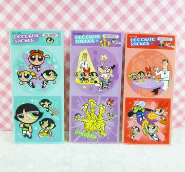 【震撼精品百貨】The Powerpuff Girls 小女警 貼紙 綠/紫/橘粉 【共3款】 震撼日式精品百貨