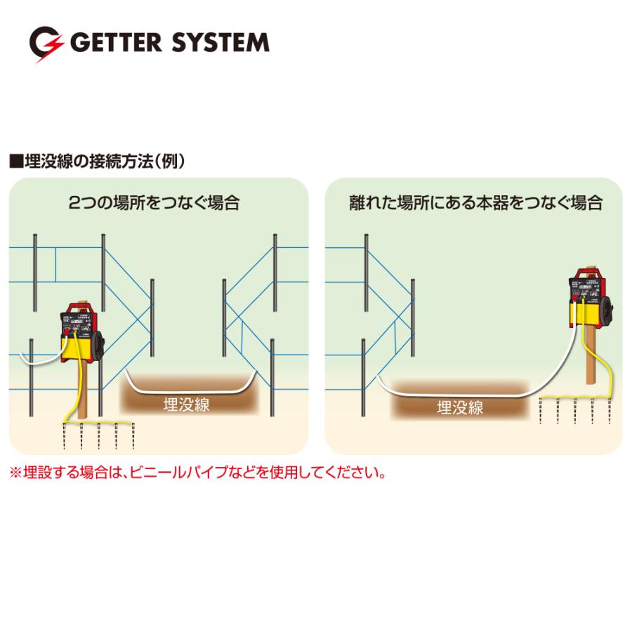 末松電子製作所 電気柵用資材 埋没線 本器と電気柵線が離れている場合に接続する埋め込み可能な線です