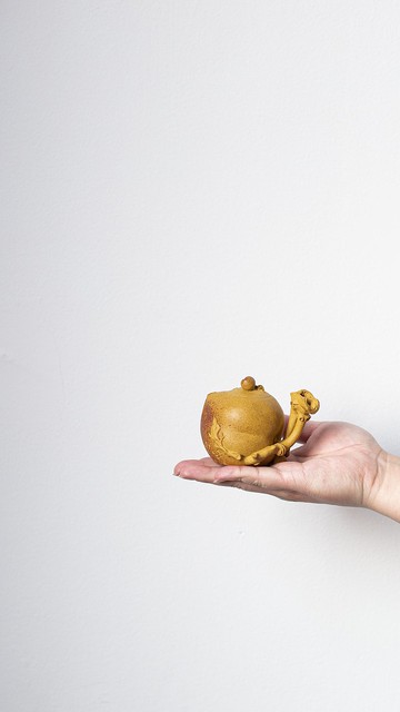 送禮紫砂壺茶壺寿桃壶 全手工 180cc 慕古 陈鸣远款 型体兼备 老