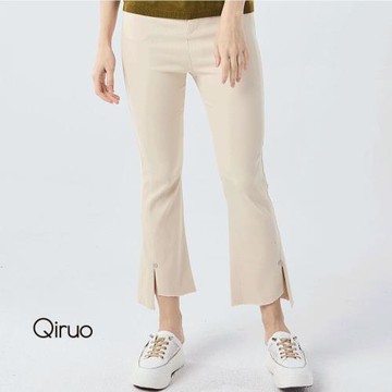 【Qiruo 奇若】秋冬專櫃小直筒褲 3202C卡色緊身款