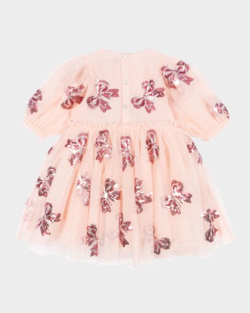 Girl's Yvonne Tulle Embellished Bows Fairy Dress, Size 18M-10