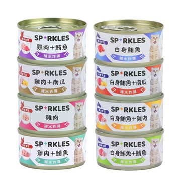 超級SPARKLES SP補水炸彈湯罐(嫩雞/鮮魚食譜)70g x 12入組(購買第二件贈送寵物玩具x1包)