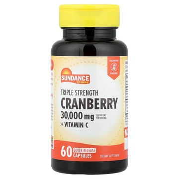 Sundance Vitamins, 三重功效蔓越莓，10000 毫克，60 粒速釋膠囊