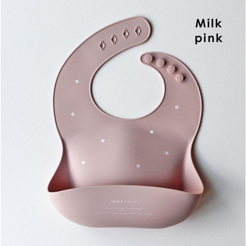 TRICK HOLIC シリコンビブ Silicone bib twinkle お食事エプロン シリコンビブ お食事スタイ トリックホリック 星柄  離乳食 | LINEショッピング