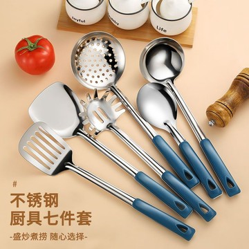 🌟好貨優選🌟不銹鋼鍋剷家用炒菜剷子廚具套裝不粘鍋炒勺湯勺漏勺煎剷剷子廚具