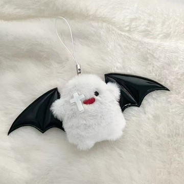 🐈台灣現貨 翅膀小幽靈掛飾 玩偶掛飾 鑰匙鏈 鑰匙圈 包包吊飾 手機掛件 毛絨公仔 書包掛件 活動禮品 校園活動禮品