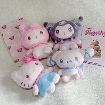SANRIO 三麗鷗 芭蕾風坐姿吊飾 粉色 絨毛吊飾