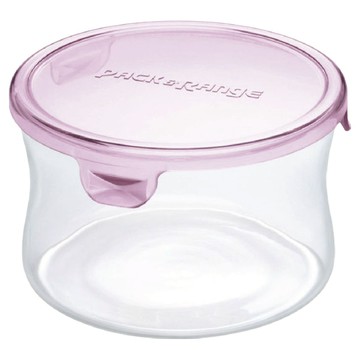 iwaki 耐熱玻璃微波罐 食用/調理/保存多用途 聚碳酸酯盒蓋加蓋可微波 無膠條設計  1個