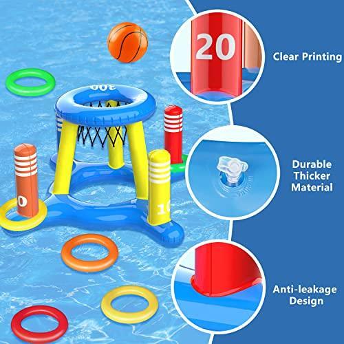 水遊び プール おもちゃ |GiziGizi Pool Floats Toys for Kids Adult, 2-in-1 Inflatable P