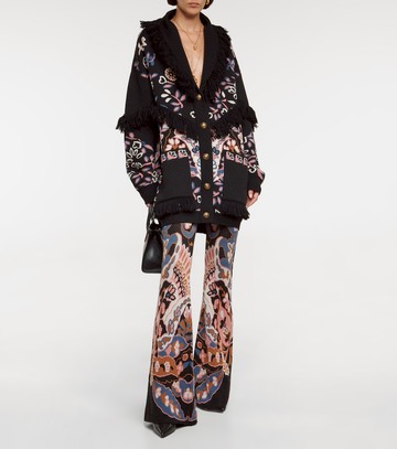 Etro Floral high-rise flared wool pants