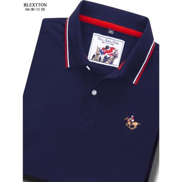 純色長袖T恤男裝商務休閑有領體恤純棉春秋上衣服中年翻領POLO衫