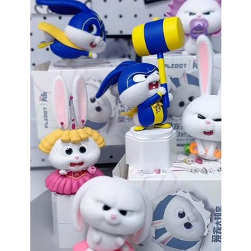 💙WBP免運💛 正版 Plzdot愛寵大機密 小白的生活系列盲盒 小白兔老大 可愛公仔擺件 毛絨搪膠公仔 手辦玩偶兔老大