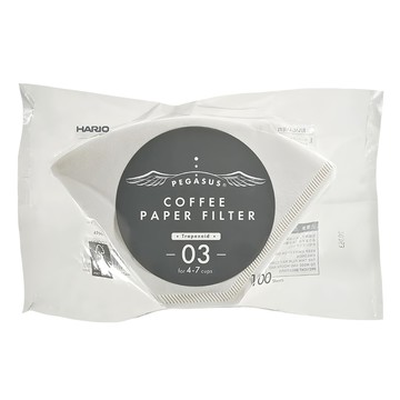 HARIO 好璃奧 台型03濾紙 白色 PEF-03-100W  100張  1包