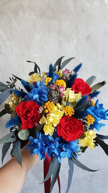 海藏設計|美女與野獸。浪漫傳說。不凋花乾燥花捧花