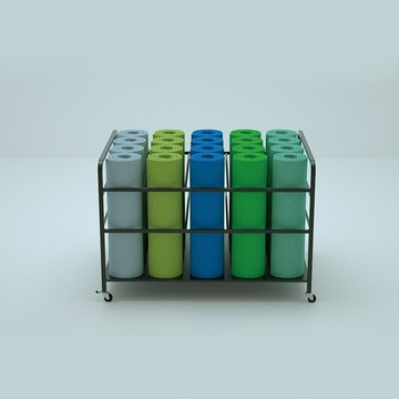 健腹神器 健腹器材 運動健身 腹肌鍛煉大容量瑜伽墊收納架子家用整理架多層瑜伽館健身房落地移動置物架