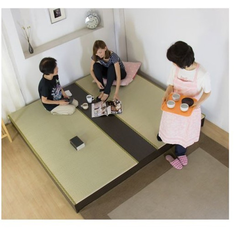 Soldout ステージ畳ベッド 畳もフレームもオール日本製 ユニット畳 フローリング畳 畳 2畳 置き畳 キングサイズ システム畳 ツインベッド ローベッド 306 通販 Lineポイント最大0 5 Get Lineショッピング