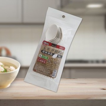 玉米澱粉環保湯匙-10入x6組+環保叉子-10入x6組