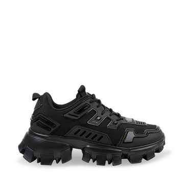 STEVE MADDEN PRIZE 異材質拼接綁帶 男 休閒鞋 黑色 S699964