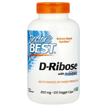 Doctor's Best, 含生物能核糖的 D-核糖，850 毫克，120 粒素食膠囊（每粒膠囊 170 毫克）