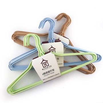 H&k家居 a咖浸塑衣架10入 浸塑衣架