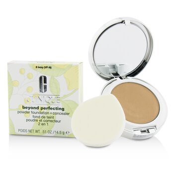 Clinique 倩碧 Beyond Perfecting 粉餅 + 遮瑕 - # 06 Ivory (VF-N) 14.5g/0.51oz-粉底及蜜粉