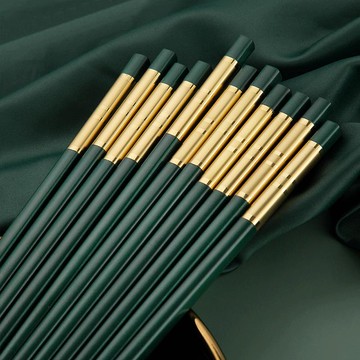 合金筷子家用防滑防霉高檔耐高溫北歐輕奢ins風高級家庭2021新款