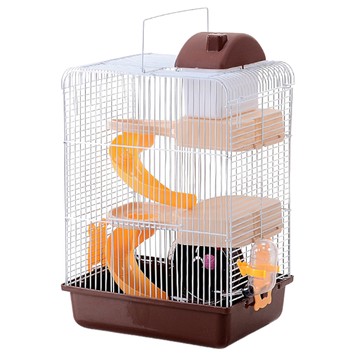 寵物星樂園 三層大城堡鼠籠 23*17*44cm  咖啡色  1組