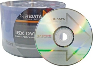 RIDATA 錸德 DVD+R 光碟片 (16X 4.7GB) (50片/桶)【APP滿額下單4%點數(單一帳號最高1500點)】6/30止