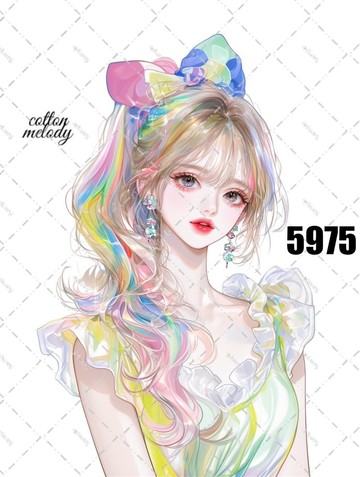original sticker no.5975 人物貼紙 原創貼紙 人像貼紙 女孩貼紙 原創人物貼紙