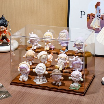 【全店免運 限時下殺】盲盒展示架收納盒亞克力盒子透明架子擺件公仔置物手辦櫃泡泡瑪特日系折疊髒衣籃 收納籃 髒衣籃