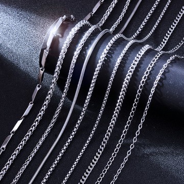 鈦鋼項鏈男士潮嘻哈鎖骨鏈子女ins蛇骨鏈條替換簡約配飾男生配鏈