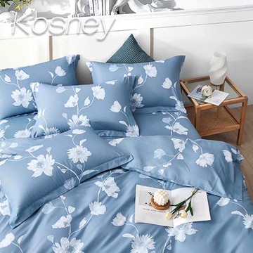 【KOSNEY】晚香暗幽 頂級石墨烯萊賽爾天絲單人床包雙人兩用被床包組