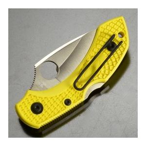 Spyderco 折りたたみナイフ ドラゴンフライソルト 波刃 スパイダルコ 折り畳みナイフ イエロー ドラゴンフライ2 フォールディングナイフ