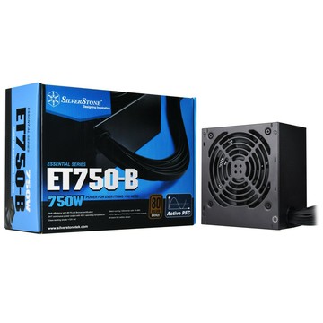 SilverStone 銀欣 ET750-B 750W 電源供應器 80+ 銅牌 全黑化扁平線