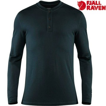 Fjallraven 北極狐 羊毛排汗衣/保暖底層衣/美麗諾羊毛長袖 Singi Merino Henley M 男 81900 555 暗深藍