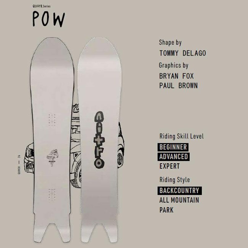 ナイトロ スノーボード NITRO SNOWBOARD THE QUIVER Pow 23-24 クイバー パウ キャンバー パウダー フリーライド  | LINEブランドカタログ