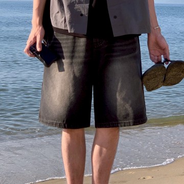 【Metanoia】韓國設計 刷色牛仔短褲