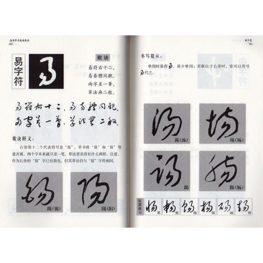 標準草書速成歌訣　中国語書道 #26631;准草#20070;速成歌#35776;