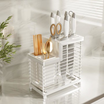 免運 刀架置物架筷子筒壁掛式廚房刀架置物架不銹鋼廚房刀子架置物架多功能放筷子刀具筷子筒刀筷壁掛式一體架