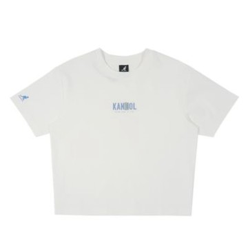 KANGOL 女 短版經典繡花T 6522101000