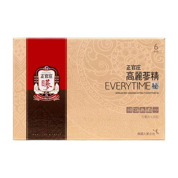 正官庄 Everytime 高麗蔘精 Everytime秘 20包  200ml  1盒