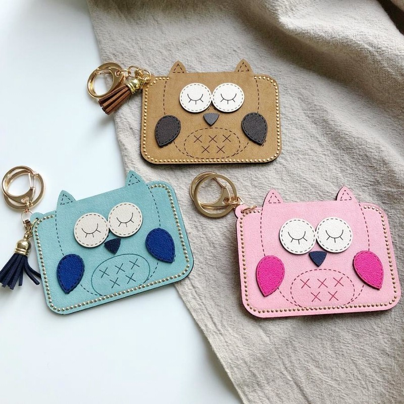 フェルト フクロウ バッグ ピンク ラッキーモチーフ！小さな白