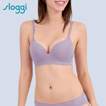 sloggi-GO VIVID EVERYDAY 有機棉系列美型無鋼圈內衣 霧紫