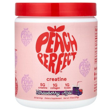 Peach Perfect, 肌酸，草莓巴西莓，9.5 盎司（270 克）