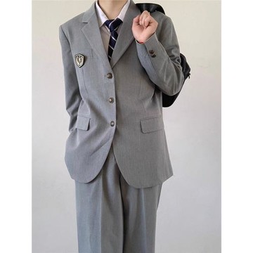 木村叔dk日系黑色西服外套男學院風寬松西裝西褲子校供制服全套裝
